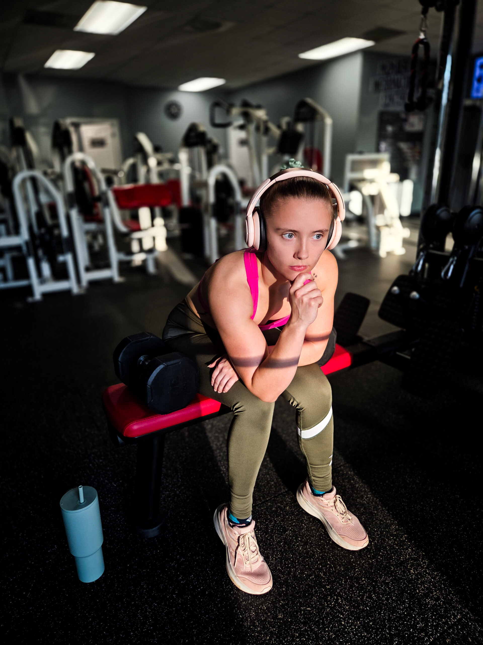 Alea Brendza preparing for a strength workout