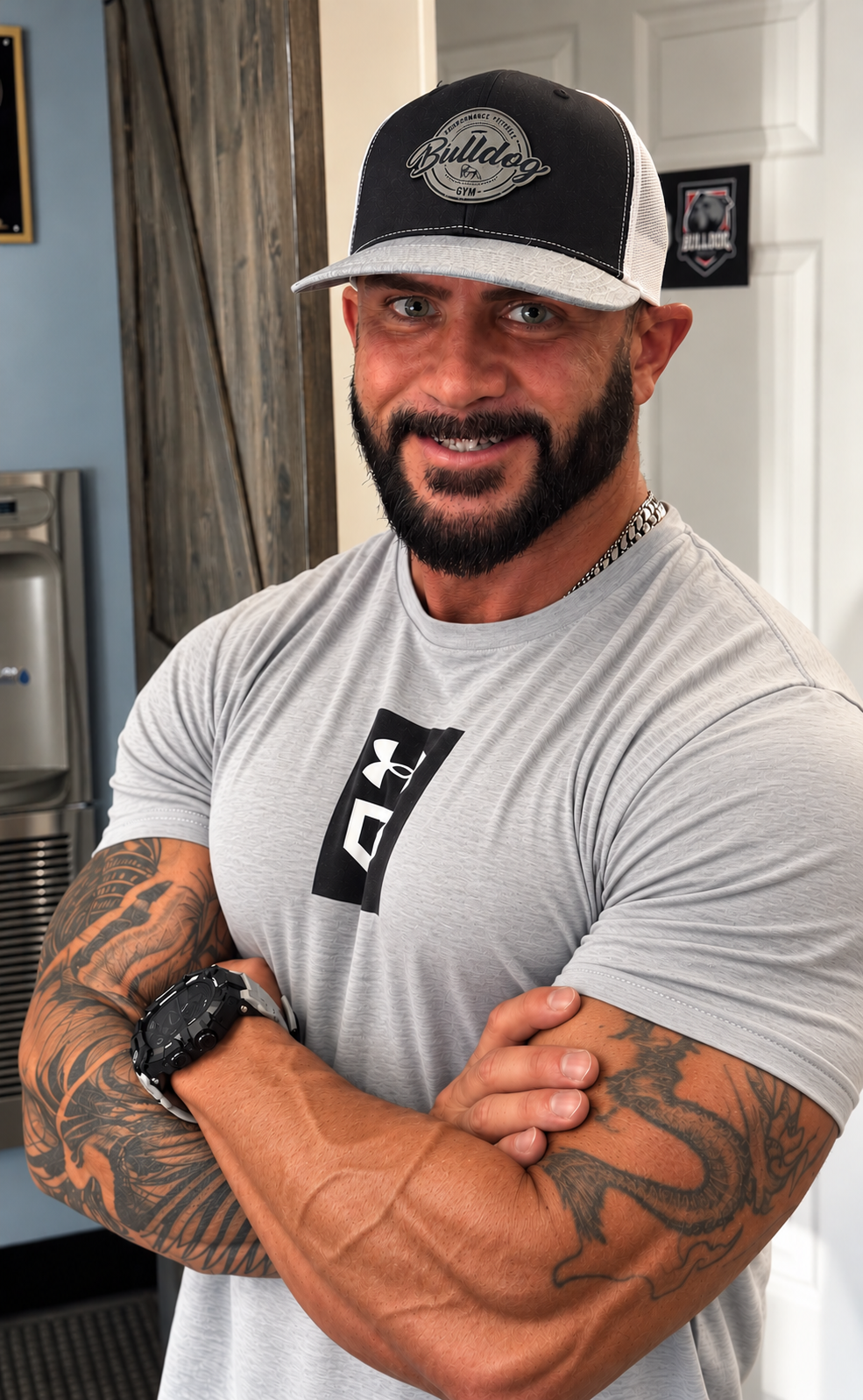 Ben Manville smiling in his Bulldog Gym cap